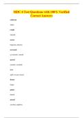 MDC 4 Test Questions with 100&percnt; Verified&NewLine;Correct Answers