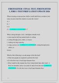 FIREFIGHTER 1 FINAL TEST&comma; FIREFIGHTER 1&comma; FIRE 1 TEST PREP LATEST UPDATE 2026
