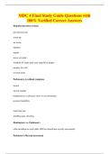 MDC 4 Final Study Guide Questions with&NewLine;100&percnt; Verified Correct Answers