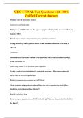 MDC 4 FINAL Test Questions with 100&percnt;&NewLine;Verified Correct Answers