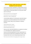 NBCOT Study Guide Questions with 100&percnt;&NewLine;Verified Correct Answers