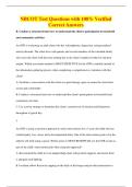 NBCOT Test Questions with 100&percnt; Verified&NewLine;Correct Answers
