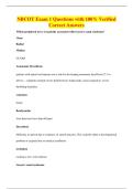 NBCOT Exam 1 Questions with 100&percnt; Verified&NewLine;Correct Answers