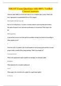 NBCOT Exam Questions with 100&percnt; Verified&NewLine;Correct Answers