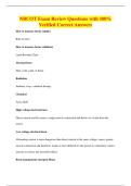 NBCOT Exam Review Questions with 100&percnt;&NewLine;Verified Correct Answers