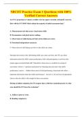 NBCOT Practice Exam 1 Questions with 100&percnt;&NewLine;Verified Correct Answers