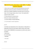 NBCOT Practice Questions with 100&percnt; Verified&NewLine;Correct Answers