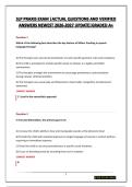 SLP PRAXIS EXAM &vert;ACTUAL QUESTIONS AND VERIFIED ANSWERS NEWEST 2026-2027 UPDATE&vert;GRADED A&plus;