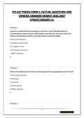 ETS SLP PRAXIS FORM 3 &vert;ACTUAL QUESTIONS AND VERIFIED ANSWERS NEWEST 2026-2027 UPDATE&vert;GRADED A&plus;