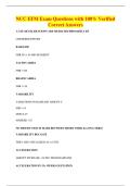 BUNDLE OF NCC EFM QUESTIONS WITH 100&percnt; VERIFIED CORRECT ANSWERS