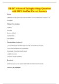 NR 507 Advanced Pathophysiology Questions&NewLine;with 100&percnt; Verified Correct Answers