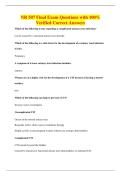 NR 507 Final Exam Questions with 100&percnt;&NewLine;Verified Correct Answers