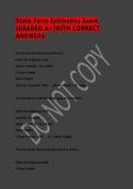 State Farm Estimatics Exam with correct answers pass guide 2026&sol;2027&NewLine;&NewLine;&NewLine;