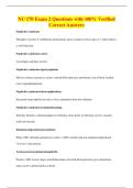 NU 170 Exam 2 Questions with 100&percnt; Verified&NewLine;Correct Answers