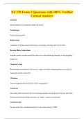 NU 170 Exam 3 Questions with 100&percnt; Verified&NewLine;Correct Answers