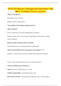NUR 253 Disaster Management Questions with&NewLine;100&percnt; Verified Correct Answers
