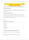 NUR 253 Exam Review Questions with 100&percnt;&NewLine;Verified Correct Answers