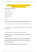 NUR 253 Research Questions with 100&percnt;&NewLine;Verified Correct Answers