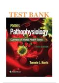 Test Bank for Porth&rsquo;s Pathophysiology&comma; 10th Edition &vert; Complete Chapters &vert; Latest Study Guide 2026 &vert; Kathryn L&period; McCance & Sue E&period; Huether