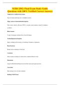 NURS 2502&colon; Final Exam Study Guide&NewLine;Questions with 100&percnt; Verified Correct Answers
