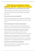 NURS 2502 Chronic Pulmonary Disease&NewLine;Questions with 100&percnt; Verified Correct Answers