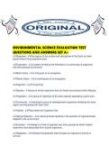ENVIRONMENTAL SCIENCE EVALUATION TEST QUESTIONS AND ANSWERS SET A&period;pdf