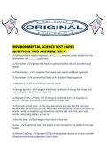 ENVIRONMENTAL SCIENCE TEST PAPER QUESTIONS AND ANSWERS SET A&period;pdf