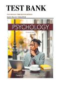 Test Bank for Psychology&comma; 13th Edition &vert; Complete Chapters &vert; Latest Study Guide 2026 &vert; David G&period; Myers & C&period; Nathan DeWall