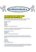 LPN PHARMACOLOGY CORRECT EXAM QUESTIONS AND ANSWERS SET A&period;pdf