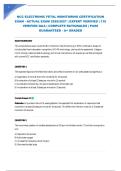 NCC ELECTRONIC FETAL MONITORING CERTIFICATION EXAM - ACTUAL EXAM 2026&sol;2027 &vert; EXPERT VERIFIED &vert; 110 VERIFIED Q&A &vert; Complete Rationales &vert; Pass Guaranteed - A&plus; Graded