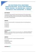 NCC ELECTRONIC FETAL MONITORING CERTIFICATION EXAM - ACTUAL EXAM 2026&sol;2027 &vert; EXPERT VERIFIED &vert; 100 VERIFIED Q&A &vert; Complete Rationales &vert; Pass Guaranteed - A&plus; Graded