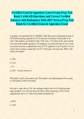 Certified General Appraiser Latest Exam Prep Test Bank 2 with 620 Questions and Correct Verified Answers with Rationales&sol; 2026-2027 Newest Prep Test Bank for Certified General Appraiser Exam 