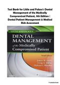 Little and Falace's Dental Management of the Medically Compromised Patient&comma; 9th Edition Test Bank &vert; James W&period; Little&comma; Craig S&period; Miller & Nelson L&period; Rhodus &vert; Complete Questions & Answers