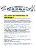 CHPA CORRECT TEST PAPER QUESTIONS AND ANSWERS SURE A&period;pdf&NewLine;&NewLine;1&period; Document information