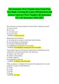 Life Insurance West Virginia State Exam Prep Test Bank Covering the Latest 300 Questions and Correct Answers&sol; West Virginia Life Insurance&sol; WV Life Insurance &lpar;2026-2027&rpar; 