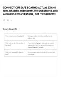 CONNECTICUT SAFE BOATING ACTUAL EXAM &vert; 100&percnt; GRADED AND COMPLETE QUESTIONS AND ANSWERS &vert; 2026 VERSION &comma; GET IT CORRECT&excl;&excl;&excl;&NewLine;