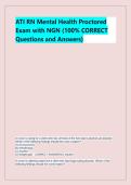 ATI RN Mental Health Proctored Exam with NGN 2026 &lpar;100&percnt; CORRECT Questions and Answers&rpar;