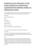 PHARMACOLOGY MADE EASY 5&period;0 THE MUSCULOSKELETAL SYSTEM EXAM QUESTIONS WITH VERIFIED CORRECT A&plus; GRADED SOLUTIONS&period;