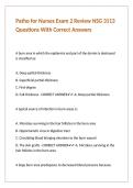 Patho for Nurses Exam 2 Review NSG 3113 Questions With Correct Answers