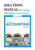 Solution Manual for Accounting&comma; 28th Edition by Carl S&period; Warren&comma; Christine Jonick & Jennifer Schneider &ndash; Complete Solutions for All 26 Chapters with Step-by-Step Answers &lpar;2025&ndash;2027&rpar;