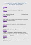 Practice questions for this set Questions with 100&percnt;&NewLine;Verified Answers Latest Update