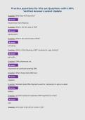 Practice questions for this set Questions with 100&percnt;&NewLine;Verified Answers Latest Update