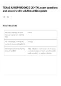 TEXAS JURISPRUDENCE DENTAL exam questions and answers with solutions 2026 update