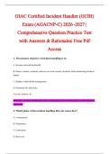 GIAC Certified Incident Handler &lpar;GCIH&rpar; &NewLine;Exam &lpar;AGACNP-C&rpar; 2026&ndash;2027 &vert; &NewLine;Comprehensive Question Practice Test &NewLine;with Answers & Rationales&vert; Free Pdf &NewLine;Access