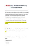 M-100 Quiz Questions and Answers