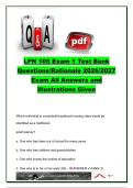 LPN 105 Exam 1 Test Bank 2026&sol;2027 &vert; 100&plus; Questions & Rationales &vert; Nursing Fundamentals&comma; Learning&comma; Theory & Research