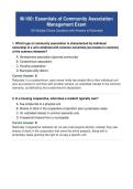 M-100 Essentials of Community Association Management Exam&colon; 120 Questions with Answers