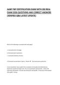 AANP FNP CERTIFICATION EXAM WITH 200 REAL EXAM 2026 QUESTIONS AND CORRECT ANSWERS &lpar;VERIFIED Q&A LATEST UPDATE&rpar;