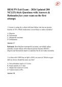 HESI PN Exit Exam &lpar;Latest 2026 Update&rpar; &vert; 200 Q&As with Rationales &vert; Nursing HESI Prep&vert;Ace your exam on your first attempt&period;