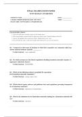 TCFP Hazmat awareness&sol;ops Exam &vert;Firefighter hazmat ops test&vert; Questions and Answers &vert;2026 Latest Update with complete solutions